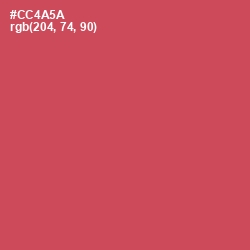 #CC4A5A - Fuzzy Wuzzy Brown Color Image