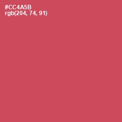 #CC4A5B - Fuzzy Wuzzy Brown Color Image