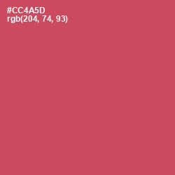 #CC4A5D - Fuzzy Wuzzy Brown Color Image