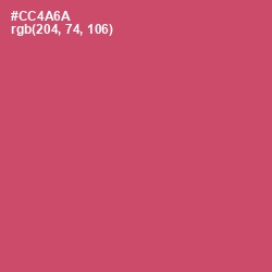#CC4A6A - Cabaret Color Image