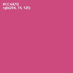 #CC4A7D - Cranberry Color Image