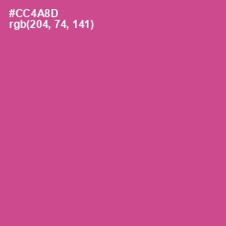 #CC4A8D - Mulberry Color Image