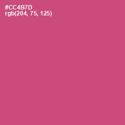 #CC4B7D - Cranberry Color Image