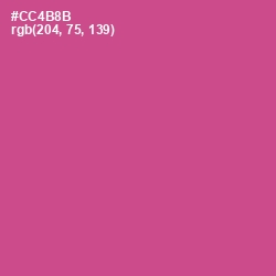 #CC4B8B - Mulberry Color Image