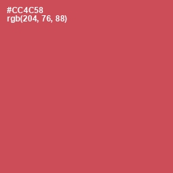 #CC4C58 - Fuzzy Wuzzy Brown Color Image