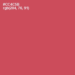 #CC4C5B - Fuzzy Wuzzy Brown Color Image