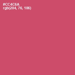 #CC4C6A - Cabaret Color Image