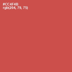 #CC4F4B - Fuzzy Wuzzy Brown Color Image