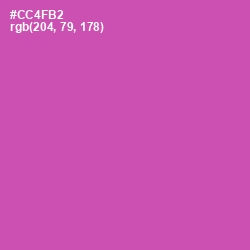 #CC4FB2 - Hopbush Color Image