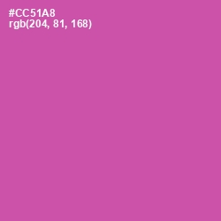 #CC51A8 - Hopbush Color Image