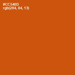 #CC540D - Burnt Orange Color Image