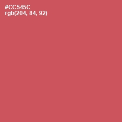 #CC545C - Chestnut Rose Color Image