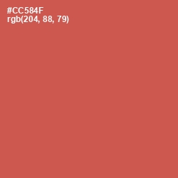 #CC584F - Fuzzy Wuzzy Brown Color Image