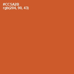 #CC5A2B - Flame Pea Color Image