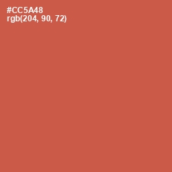 #CC5A48 - Fuzzy Wuzzy Brown Color Image
