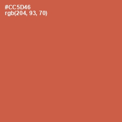 #CC5D46 - Fuzzy Wuzzy Brown Color Image
