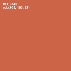 #CC6448 - Red Damask Color Image
