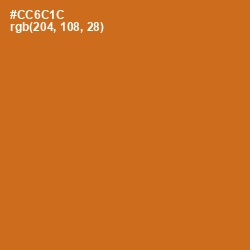 #CC6C1C - Hot Cinnamon Color Image