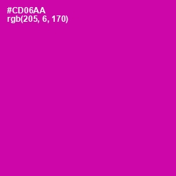 #CD06AA - Red Violet Color Image