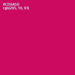 #CD0A5D - Razzmatazz Color Image