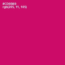 #CD0B69 - Razzmatazz Color Image