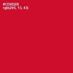 #CD0D2B - Crimson Color Image