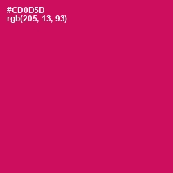 #CD0D5D - Razzmatazz Color Image