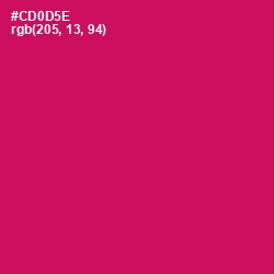 #CD0D5E - Razzmatazz Color Image