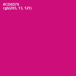 #CD0D79 - Razzmatazz Color Image