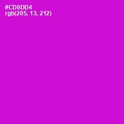 #CD0DD4 - Shocking Pink Color Image