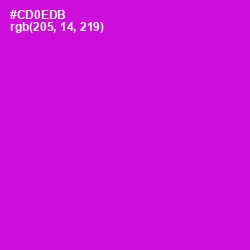 #CD0EDB - Purple Pizzazz Color Image