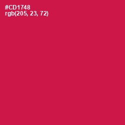 #CD1748 - Maroon Flush Color Image