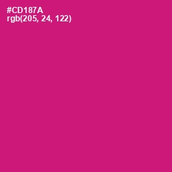 #CD187A - Cerise Red Color Image