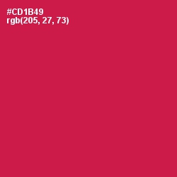#CD1B49 - Maroon Flush Color Image