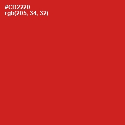 #CD2220 - Persian Red Color Image