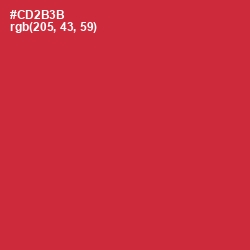 #CD2B3B - Flush Mahogany Color Image