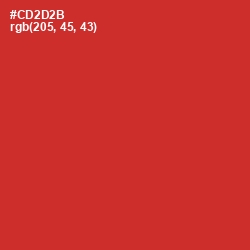 #CD2D2B - Persian Red Color Image