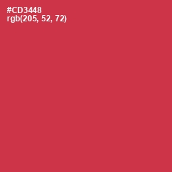#CD3448 - Brick Red Color Image