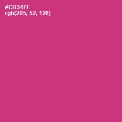 #CD347E - Cerise Red Color Image