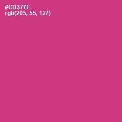 #CD377F - Cerise Red Color Image