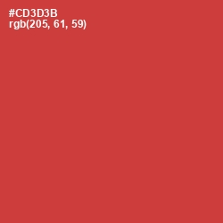 #CD3D3B - Flush Mahogany Color Image