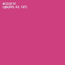 #CD3F7F - Cerise Red Color Image