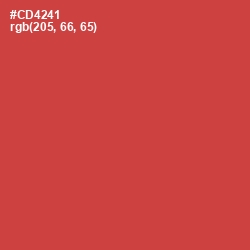 #CD4241 - Fuzzy Wuzzy Brown Color Image