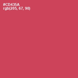 #CD435A - Fuzzy Wuzzy Brown Color Image
