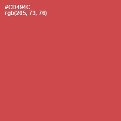 #CD494C - Fuzzy Wuzzy Brown Color Image