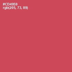#CD4959 - Fuzzy Wuzzy Brown Color Image