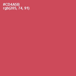 #CD4A5B - Fuzzy Wuzzy Brown Color Image