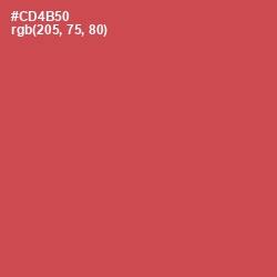 #CD4B50 - Fuzzy Wuzzy Brown Color Image