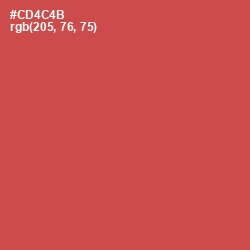 #CD4C4B - Fuzzy Wuzzy Brown Color Image