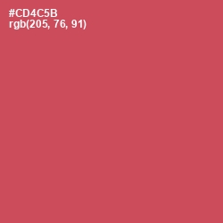 #CD4C5B - Fuzzy Wuzzy Brown Color Image